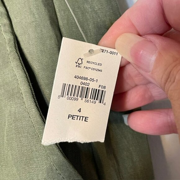 Gap Soft Suit Trouser High Rise Wide Leg Jungle Green Dress Pants NWT 4 Petite - Picture 6 of 13